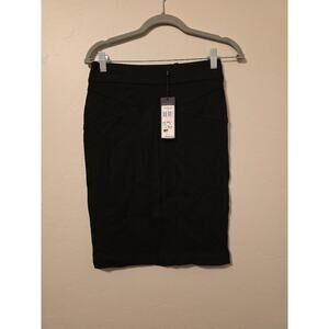 🖤 BCBGMAXAZRIA Black Pencil Skirt XS | Stretch Bodycon Office Chic